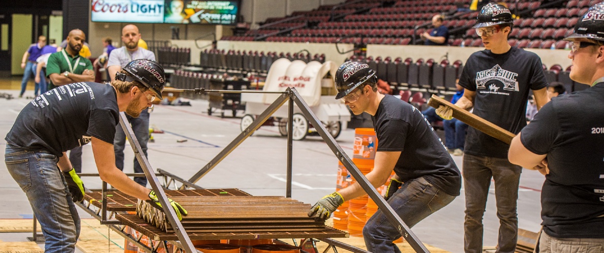 SIU bridge-building team